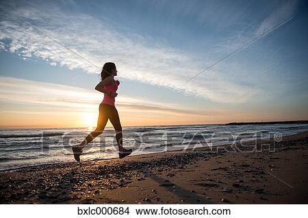 Young Girl Running On The Beach View Large Photo Image Picture - Young Girl Running On The Beach. Fotosearch