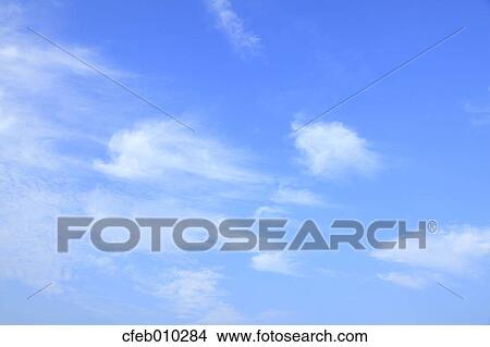 Blue sky with clouds View Large Photo Image Picture - Blue sky with clouds. Fotosearch