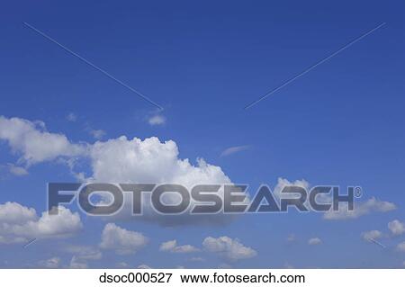 Blue sky with clouds View Large Photo Image Stock Photo - Blue sky with clouds. Fotosearch