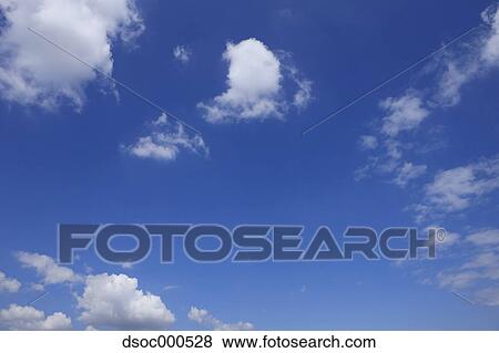 Blue sky with clouds View Large Photo Image Stock Photo - Blue sky with clouds. Fotosearch