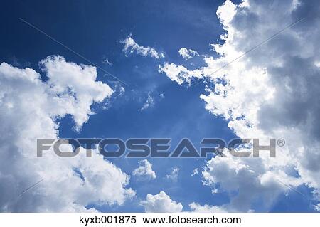 Blue sky with clouds View Large Photo Image Stock Photography - Blue sky with clouds. Fotosearch