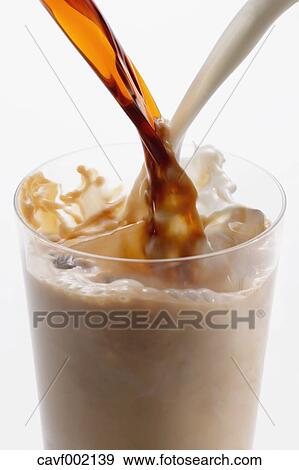 Stock Photo - Iced Cafe Au Lait. Fotosearch