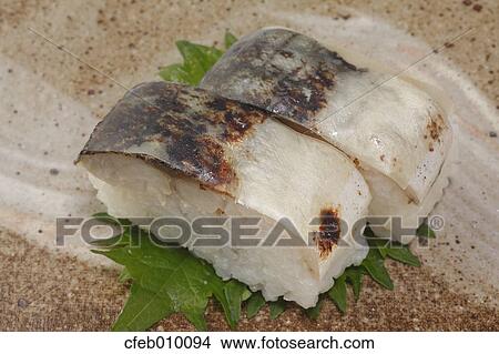 Mackerel Sushi View Large Photo Image Picture - Mackerel Sushi. Fotosearch