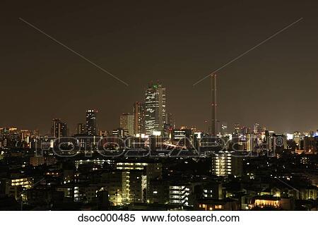 Night view of Tokyo, Japan View Large Photo Image Stock Photography - Night view of Tokyo, Japan. Fotosearch
