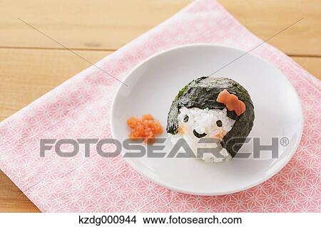 Onigiri rice ball View Large Photo Image Picture - Onigiri rice ball. Fotosearch