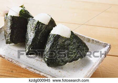 Onigiri rice balls View Large Photo Image Stock Photography - Onigiri rice balls. Fotosearch