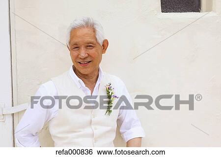 Senior adult Japanese man smiling View Large Photo Image Stock Photograph - Senior adult Japanese man smiling. Fotosearch