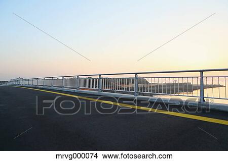 Picture - Street and fence. Fotosearch
