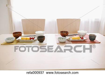 Typical Japanese breakfast View Large Photo Image Stock Photo - Typical Japanese breakfast. Fotosearch