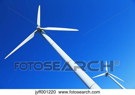 Stock Image - Wind turbines. Fotosearch
