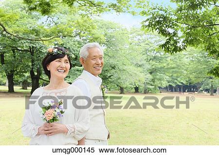 Senior adult Japanese couple in a park View Large Photo Image Stock Photography - Senior adult Japanese couple in a park. Fotosearch