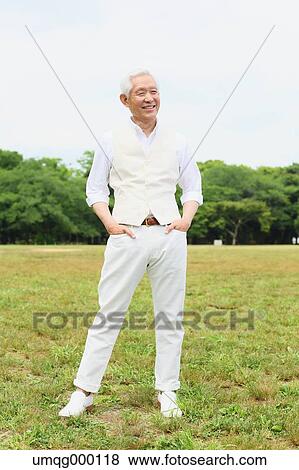Senior adult Japanese man in a park View Large Photo Image Stock Photo - Senior adult Japanese man in a park. Fotosearch
