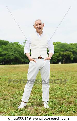 Senior adult Japanese man in a park View Large Photo Image Stock Photo - Senior adult Japanese man in a park. Fotosearch