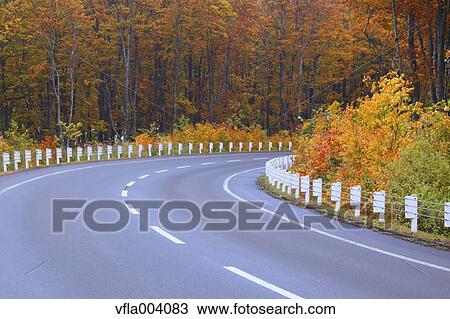 Stock Image - Autumn colors, Aomori Prefecture, Japan. Fotosearch