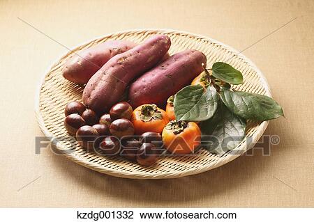 Stock Image - Autumn fruits and vegetables. Fotosearch