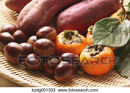 Stock Image - Autumn fruits and vegetables. Fotosearch