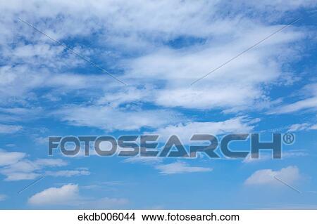 Picture - Blue sky with clouds. Fotosearch