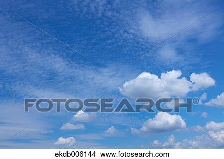 Blue sky with clouds View Large Photo Image Picture - Blue sky with clouds. Fotosearch
