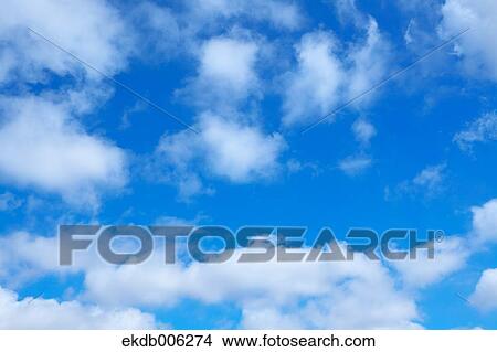 Blue sky with clouds View Large Photo Image Picture - Blue sky with clouds. Fotosearch