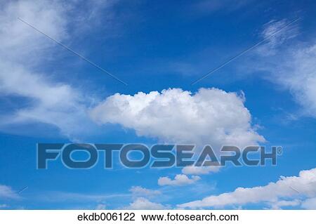 Blue sky with clouds View Large Photo Image Stock Image - Blue sky with clouds. Fotosearch