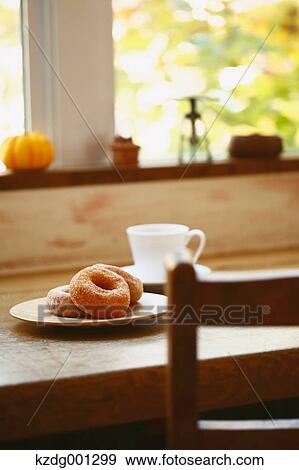Coffee And Donuts View Large Photo Image Stock Photo - Coffee And Donuts. Fotosearch
