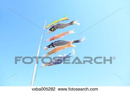 Flying Carps And Blue Sky View Large Photo Image Stock Image - Flying Carps And Blue Sky. Fotosearch
