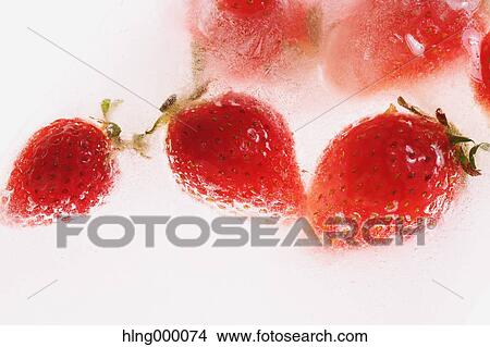 Frozen Strawberries View Large Photo Image Picture - Frozen Strawberries. Fotosearch
