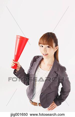 Half length portrait of Japanese young businesswoman against white background View Large Photo Image Stock Image - Half length portrait of Japanese young businesswoman against white background. Fotosearch