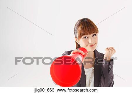 Half length portrait of Japanese young businesswoman against white background View Large Photo Image Stock Image - Half length portrait of Japanese young businesswoman against white background. Fotosearch