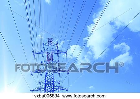 Picture - High Voltage Steel Tower. Fotosearch