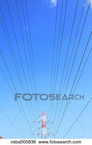 High Voltage Steel Tower View Large Photo Image Stock Photograph - High Voltage Steel Tower. Fotosearch