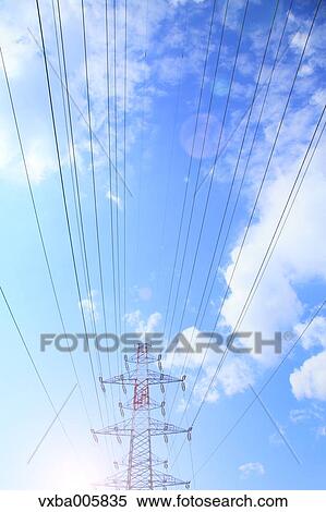 High Voltage Steel Tower View Large Photo Image Stock Photography - High Voltage Steel Tower. Fotosearch
