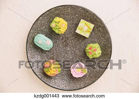 Stock Image - Japanese confectionery. Fotosearch