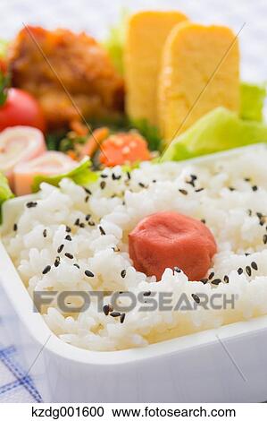 Stock Image - Japanese style bento lunch box. Fotosearch