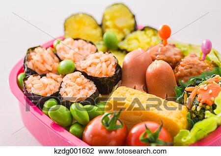 Japanese style bento lunch box View Large Photo Image Stock Image - Japanese style bento lunch box. Fotosearch