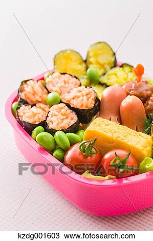 Japanese style bento lunch box View Large Photo Image Stock Image - Japanese style bento lunch box. Fotosearch
