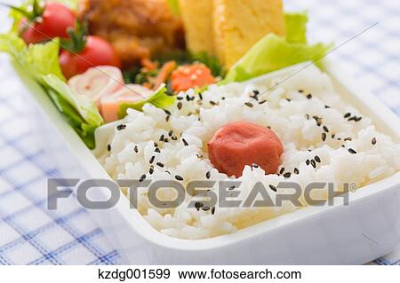 Japanese style bento lunch box View Large Photo Image Stock Photo - Japanese style bento lunch box. Fotosearch