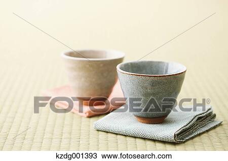 Stock Image - Japanese style tableware. Fotosearch