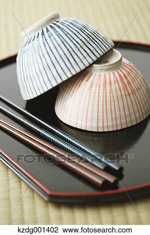 Stock Image - Japanese style tableware. Fotosearch