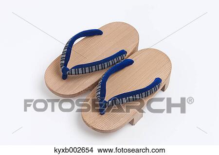 Japanese style wooden clogs View Large Photo Image Picture - Japanese style wooden clogs. Fotosearch