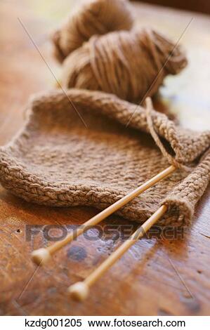 Knitting Set On Wooden Table View Large Photo Image Stock Photography - Knitting Set On Wooden Table. Fotosearch