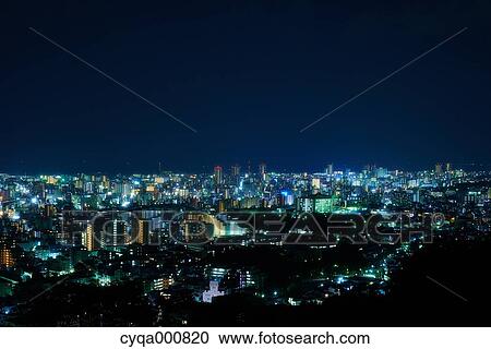 Kobe cityscape at night View Large Photo Image Stock Image - Kobe cityscape at night. Fotosearch