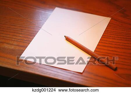 Picture - Letters And Pencil On Wooden Table. Fotosearch