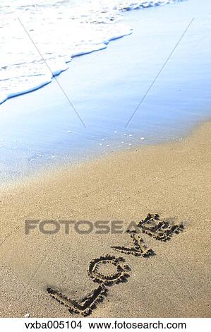 Love Writing On The Beach View Large Photo Image Picture - Love Writing On The Beach. Fotosearch