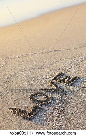 Love Writing On The Beach View Large Photo Image Stock Photo - Love Writing On The Beach. Fotosearch