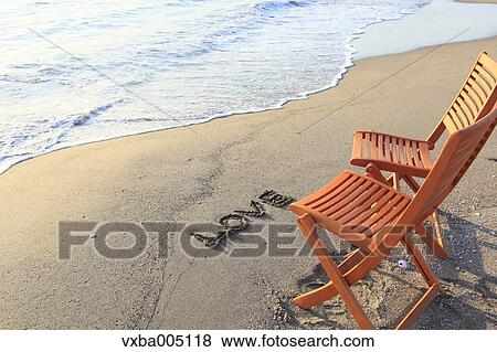 Stock Photo - Love Writing On The Beach. Fotosearch