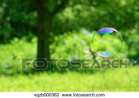 Stock Image - Soap Bubbles In A Park. Fotosearch