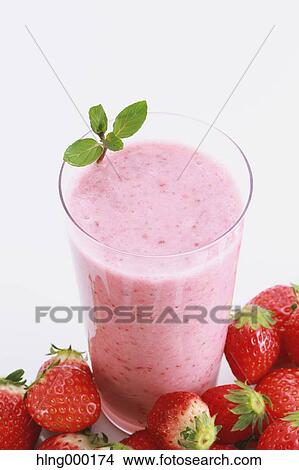 Strawberry Smoothie View Large Photo Image Picture - Strawberry Smoothie. Fotosearch