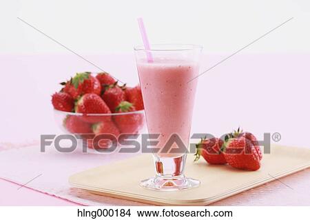 Strawberry Smoothie View Large Photo Image Picture - Strawberry Smoothie. Fotosearch