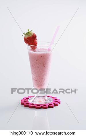 Stock Image - Strawberry Smoothie. Fotosearch